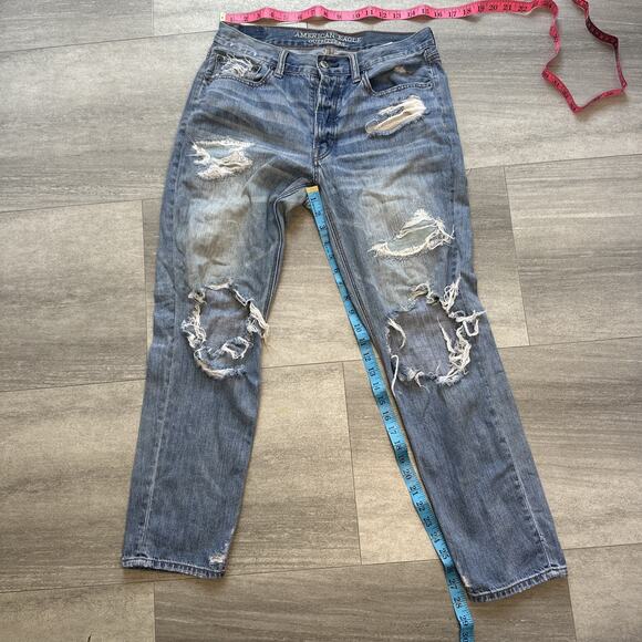 Women's American Eagle Vintage Hi Rise Jeans Sz 6 Regular Distressed Soft - Picture 2 of 6